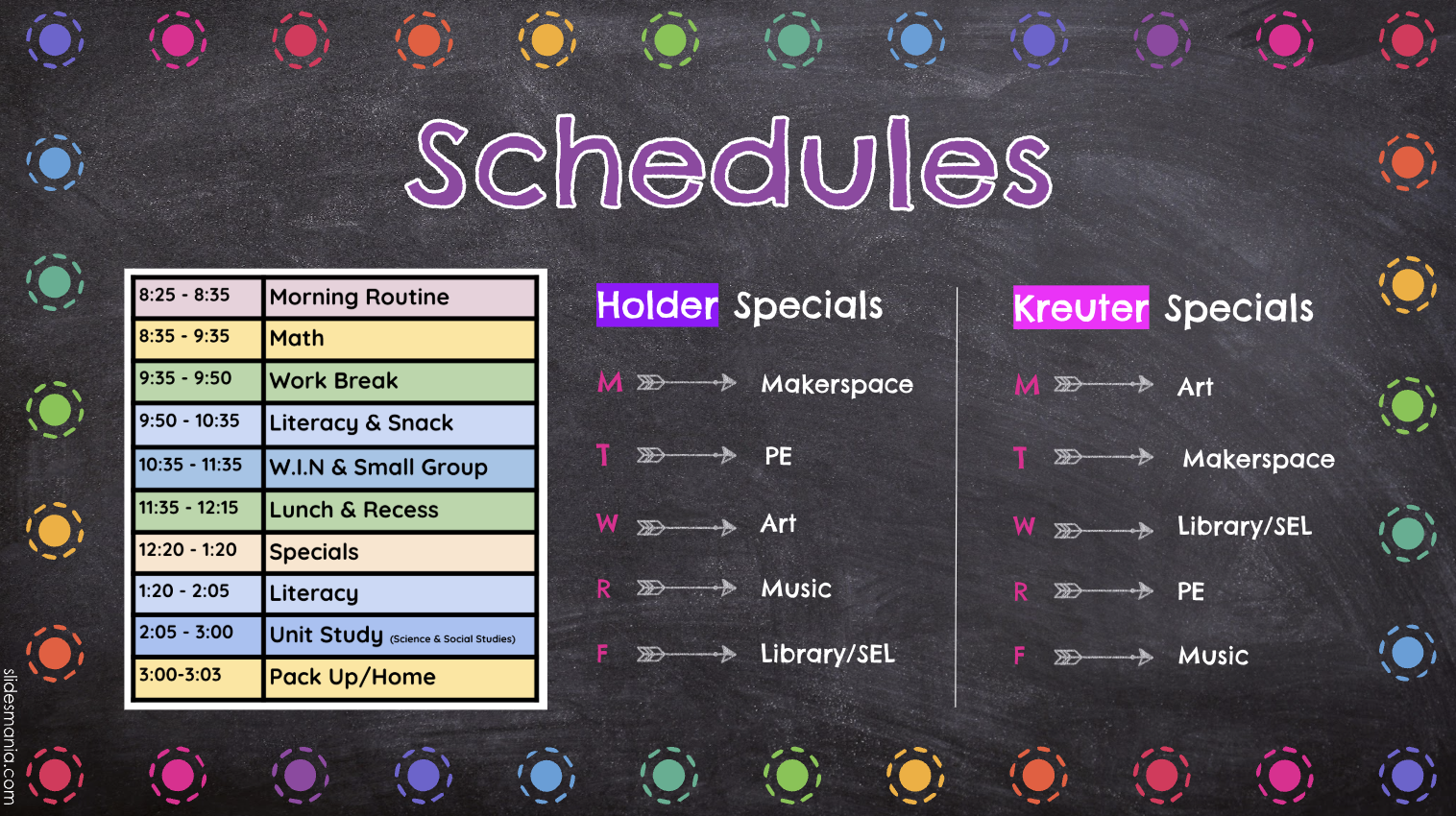 schedule